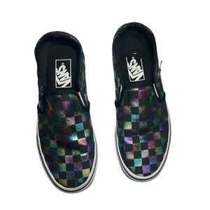 Vans Black Slip-On Sneakers Classic Canvas Design
